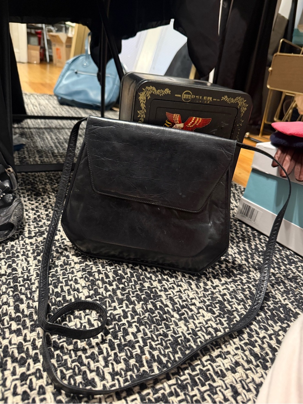 Classic Black Crossbody Bag - Unbranded
